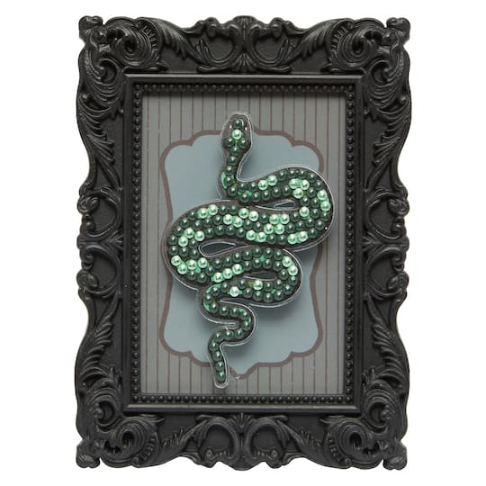 2" x 3" Green Snake Acrylic Surface Diamond Art Kit with Frame by Make Market®